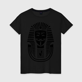Женская футболка хлопок с принтом Swag anonymous of Egypt в Курске, 100% хлопок | прямой крой, круглый вырез горловины, длина до линии бедер, слегка спущенное плечо | swag | v | vendetta | анонимус | ви | сваг | свег | свэг | фараон