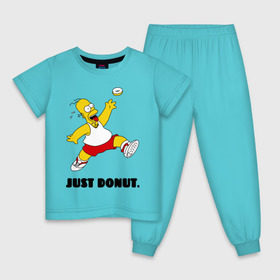 Детская пижама хлопок с принтом Гомер Симпсон - Только пончик в Курске, 100% хлопок |  брюки и футболка прямого кроя, без карманов, на брюках мягкая резинка на поясе и по низу штанин
 | гомер
