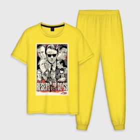 Мужская пижама хлопок с принтом Reservoir Dogs в Курске, 100% хлопок | брюки и футболка прямого кроя, без карманов, на брюках мягкая резинка на поясе и по низу штанин
 | Тематика изображения на принте: 