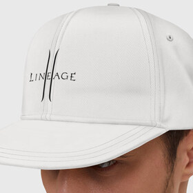 Кепка снепбек с прямым козырьком с принтом Lineage logo в Курске, хлопок 100% |  | lineage | logo | игра | логотип