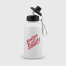 Бутылка спортивная с принтом Better call Saul в Курске, металл | емкость — 500 мл, в комплекте две пластиковые крышки и карабин для крепления | 