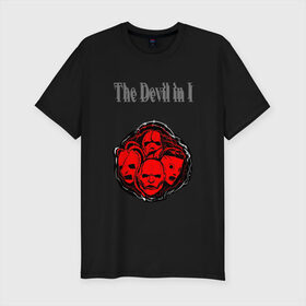 Мужская футболка премиум с принтом The Devil in I в Курске, 92% хлопок, 8% лайкра | приталенный силуэт, круглый вырез ворота, длина до линии бедра, короткий рукав | slipknot | the devil in i