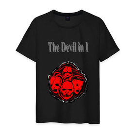 Мужская футболка хлопок с принтом The Devil in I в Курске, 100% хлопок | прямой крой, круглый вырез горловины, длина до линии бедер, слегка спущенное плечо. | slipknot | the devil in i