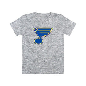 Детская футболка хлопок с принтом St. Louis Blues в Курске, 100% хлопок | круглый вырез горловины, полуприлегающий силуэт, длина до линии бедер | Тематика изображения на принте: st. louis blues tarasenko | нхл