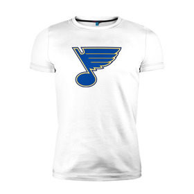 Мужская футболка премиум с принтом St. Louis Blues в Курске, 92% хлопок, 8% лайкра | приталенный силуэт, круглый вырез ворота, длина до линии бедра, короткий рукав | Тематика изображения на принте: st. louis blues tarasenko | нхл