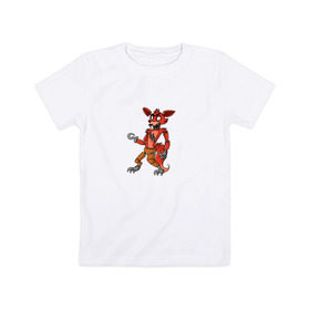 Детская футболка хлопок с принтом Foxy в Курске, 100% хлопок | круглый вырез горловины, полуприлегающий силуэт, длина до линии бедер | Тематика изображения на принте: 