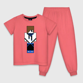 Детская пижама хлопок с принтом Лололошка майнкрафт в Курске, 100% хлопок |  брюки и футболка прямого кроя, без карманов, на брюках мягкая резинка на поясе и по низу штанин
 | лололошка