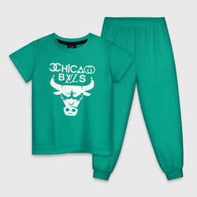 Детская пижама хлопок с принтом Chicago Bulls fun logo в Курске, 100% хлопок |  брюки и футболка прямого кроя, без карманов, на брюках мягкая резинка на поясе и по низу штанин
 | chicago bulls | антибрэнд