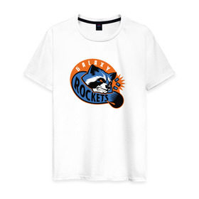 Мужская футболка хлопок с принтом Galaxy Rockets в Курске, 100% хлопок | прямой крой, круглый вырез горловины, длина до линии бедер, слегка спущенное плечо. | 