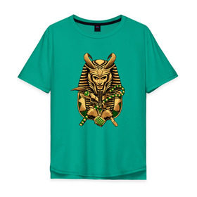 Мужская футболка хлопок Oversize с принтом Локи фараон в Курске, 100% хлопок | свободный крой, круглый ворот, “спинка” длиннее передней части | loki