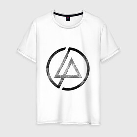 Мужская футболка хлопок с принтом Linkin Park в Курске, 100% хлопок | прямой крой, круглый вырез горловины, длина до линии бедер, слегка спущенное плечо. | Тематика изображения на принте: 