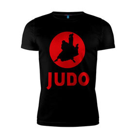 Мужская футболка премиум с принтом Judo в Курске, 92% хлопок, 8% лайкра | приталенный силуэт, круглый вырез ворота, длина до линии бедра, короткий рукав | Тематика изображения на принте: дзюдо