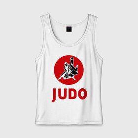 Женская майка хлопок с принтом Judo в Курске, 95% хлопок, 5% эластан |  | дзюдо