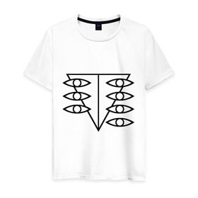 Мужская футболка хлопок с принтом Евангелион в Курске, 100% хлопок | прямой крой, круглый вырез горловины, длина до линии бедер, слегка спущенное плечо. | аниме | евангелион