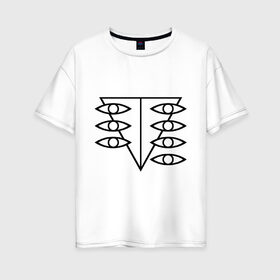 Женская футболка хлопок Oversize с принтом Евангелион в Курске, 100% хлопок | свободный крой, круглый ворот, спущенный рукав, длина до линии бедер
 | аниме | евангелион