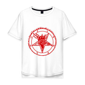 Мужская футболка хлопок Oversize с принтом Фландерс в Курске, 100% хлопок | свободный крой, круглый ворот, “спинка” длиннее передней части | пентаграмма