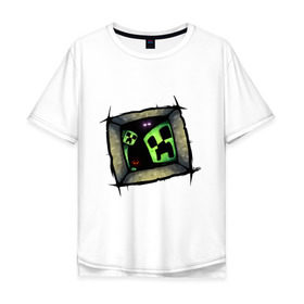 Мужская футболка хлопок Oversize с принтом Страшное место в Курске, 100% хлопок | свободный крой, круглый ворот, “спинка” длиннее передней части | Тематика изображения на принте: игры