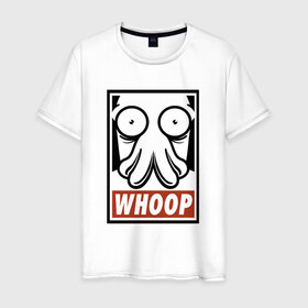 Мужская футболка хлопок с принтом Whoop в Курске, 100% хлопок | прямой крой, круглый вырез горловины, длина до линии бедер, слегка спущенное плечо. | Тематика изображения на принте: 