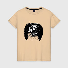 Женская футболка хлопок с принтом Luna (Time out) в Курске, 100% хлопок | прямой крой, круглый вырез горловины, длина до линии бедер, слегка спущенное плечо | mlp | out | pony | time | время | вышло | луна | пони