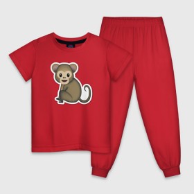 Детская пижама хлопок с принтом Смайл обезьянка в Курске, 100% хлопок |  брюки и футболка прямого кроя, без карманов, на брюках мягкая резинка на поясе и по низу штанин
 | media | позитив