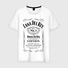 Мужская футболка хлопок с принтом Lana Del Ray в Курске, 100% хлопок | прямой крой, круглый вырез горловины, длина до линии бедер, слегка спущенное плечо. | lana del ray born to die