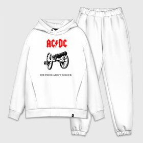 Мужской костюм хлопок OVERSIZE с принтом AC DC For Those About To Rock в Курске,  |  | ac dc | ac dc for those about to rock@ | for those about to rock