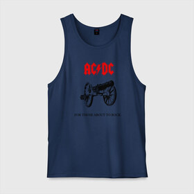Мужская майка хлопок с принтом AC/DC For Those About To Rock в Курске, 100% хлопок |  | ac dc | ac dc for those about to rock@ | for those about to rock