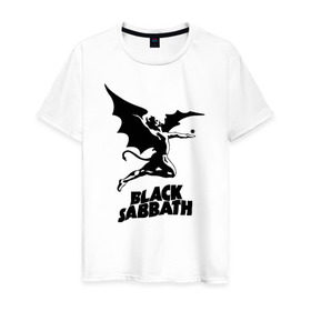 Мужская футболка хлопок с принтом Black Sabbath в Курске, 100% хлопок | прямой крой, круглый вырез горловины, длина до линии бедер, слегка спущенное плечо. | Тематика изображения на принте: 