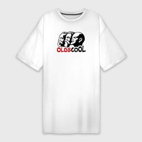 Платье-футболка хлопок с принтом Oldscool в Курске,  |  | oldscool | коммунизм | ленин | маркс | маркс и энгельс   старые и клёвые.school | ссср | строители коммунизма. ленин