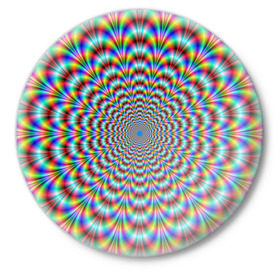 Значок с принтом Оптическая иллюзия в Курске,  металл | круглая форма, металлическая застежка в виде булавки | восприятие | иллюзия | оптическая иллюзия