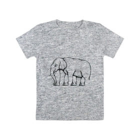 Детская футболка хлопок с принтом Сколько ног у слона в Курске, 100% хлопок | круглый вырез горловины, полуприлегающий силуэт, длина до линии бедер | слон
