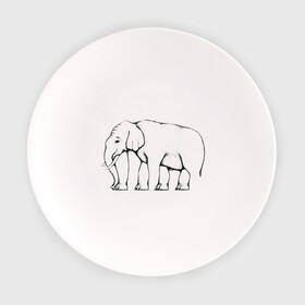 Тарелка с принтом Сколько ног у слона в Курске, фарфор | диаметр - 210 мм
диаметр для нанесения принта - 120 мм | слон