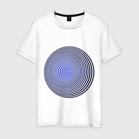 Мужская футболка хлопок с принтом Вмятина в Курске, 100% хлопок | прямой крой, круглый вырез горловины, длина до линии бедер, слегка спущенное плечо. | вмятина | восприятие | иллюзии | мозг | обман зрения | оптическая | цвет