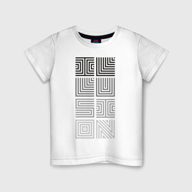 Детская футболка хлопок с принтом Illusion grey в Курске, 100% хлопок | круглый вырез горловины, полуприлегающий силуэт, длина до линии бедер | восприятие | иллюзии | мозг | обман зрения | оптическая | цвет