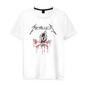 Мужская футболка хлопок с принтом Metallica - Scary Guy в Курске, 100% хлопок | прямой крой, круглый вырез горловины, длина до линии бедер, слегка спущенное плечо. | металлика