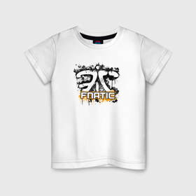 Детская футболка хлопок с принтом Fnatic Team в Курске, 100% хлопок | круглый вырез горловины, полуприлегающий силуэт, длина до линии бедер | Тематика изображения на принте: counter strike | csgo | fnatic