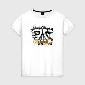 Женская футболка хлопок с принтом Fnatic Team в Курске, 100% хлопок | прямой крой, круглый вырез горловины, длина до линии бедер, слегка спущенное плечо | counter strike | csgo | fnatic