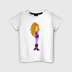 Детская футболка хлопок с принтом Адажио Даззл Девушки Эквестрии в Курске, 100% хлопок | круглый вырез горловины, полуприлегающий силуэт, длина до линии бедер | @ | adagio dazzle | адажио даззл | девушки эквестрии
