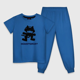 Детская пижама хлопок с принтом Monstercat в Курске, 100% хлопок |  брюки и футболка прямого кроя, без карманов, на брюках мягкая резинка на поясе и по низу штанин
 | 