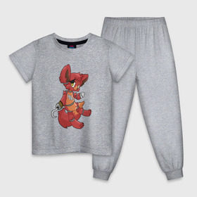 Детская пижама хлопок с принтом Foxy fnaf в Курске, 100% хлопок |  брюки и футболка прямого кроя, без карманов, на брюках мягкая резинка на поясе и по низу штанин
 | Тематика изображения на принте: @