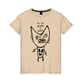 Женская футболка хлопок с принтом Poes в Курске, 100% хлопок | прямой крой, круглый вырез горловины, длина до линии бедер, слегка спущенное плечо | die antwoord
