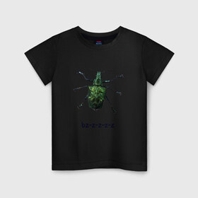 Детская футболка хлопок с принтом BUG в Курске, 100% хлопок | круглый вырез горловины, полуприлегающий силуэт, длина до линии бедер | bzzzzzzzzzzzzzz...лапки | жук | насекомое | ужас