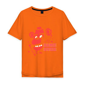 Мужская футболка хлопок Oversize с принтом Five Nights At Freddys в Курске, 100% хлопок | свободный крой, круглый ворот, “спинка” длиннее передней части | five nights at freddys | fnaf | freddy | game over | игры | медведь | мишка | фнаф | фредди