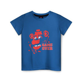 Детская футболка хлопок с принтом Five Nights At Freddy`s в Курске, 100% хлопок | круглый вырез горловины, полуприлегающий силуэт, длина до линии бедер | five nights at freddys | fnaf | freddy | game over | игры | медведь | мишка | фнаф | фредди