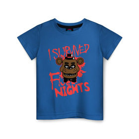Детская футболка хлопок с принтом Five Nights At Freddy`s в Курске, 100% хлопок | круглый вырез горловины, полуприлегающий силуэт, длина до линии бедер | five nights at freddys | fnaf | freddy | игры | медведь | мишка | фнаф | фредди