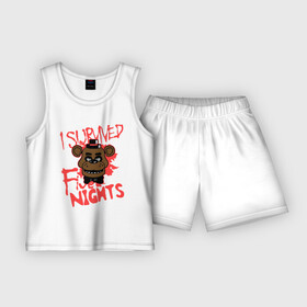 Детская пижама с шортами хлопок с принтом Five Nights At Freddys в Курске,  |  | five nights at freddys | fnaf | freddy | игры | медведь | мишка | фнаф | фредди