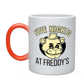 Кружка хамелеон с принтом Five Nights At Freddy`s в Курске, керамика | меняет цвет при нагревании, емкость 330 мл | five nights at freddys | fnaf | freddy | игры | медведь | мишка | фнаф | фредди