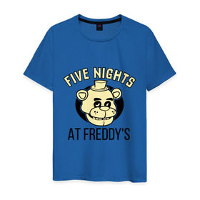 Мужская футболка хлопок с принтом Five Nights At Freddy`s в Курске, 100% хлопок | прямой крой, круглый вырез горловины, длина до линии бедер, слегка спущенное плечо. | five nights at freddys | fnaf | freddy | игры | медведь | мишка | фнаф | фредди