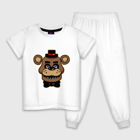 Детская пижама хлопок с принтом Five Nights At Freddys в Курске, 100% хлопок |  брюки и футболка прямого кроя, без карманов, на брюках мягкая резинка на поясе и по низу штанин
 | five nights at freddys | fnaf | freddy | игры | медведь | мишка | фнаф | фредди