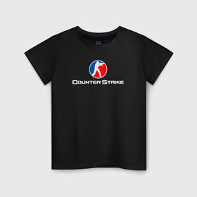 Детская футболка хлопок с принтом Counter Strike в Курске, 100% хлопок | круглый вырез горловины, полуприлегающий силуэт, длина до линии бедер | counter   strike | автомат | игра | контра | человек